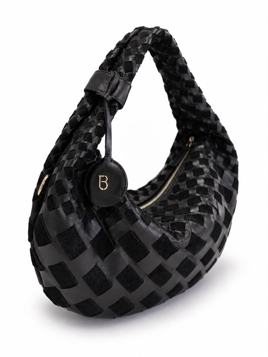 ToscaBlu Borsa a mano Milano con intrecci colore nero