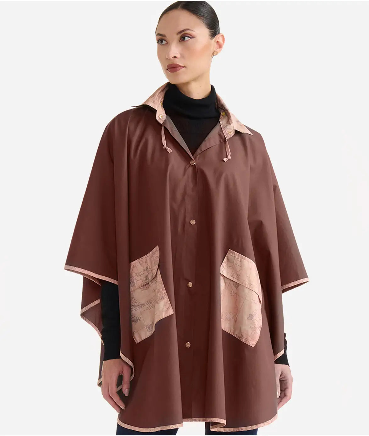 Poncho impermeabile lungo Marrone Alviero Martini