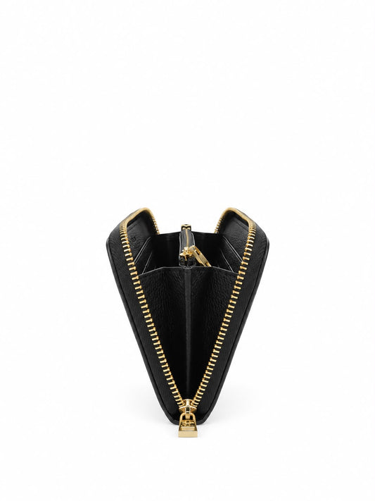 Linea Heritage Portafoglio Zip Around Heritage Logo Classic Nero/Nero