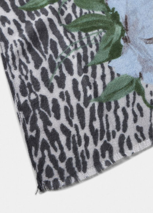 Stola animalier floreale