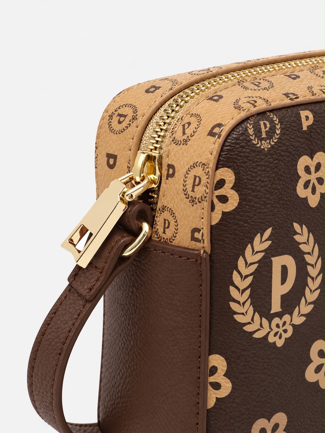 Pollini Borsa a tracolla Camera Bag Day-si! Heritage Marrone/Crema