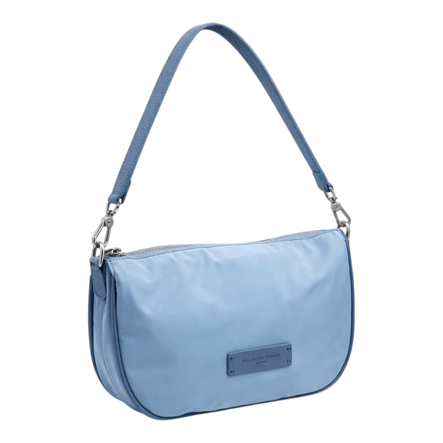 Borsa a Tracolla Piccola 'Vela' in Nylon Azzurro - Pelletteria Veneta