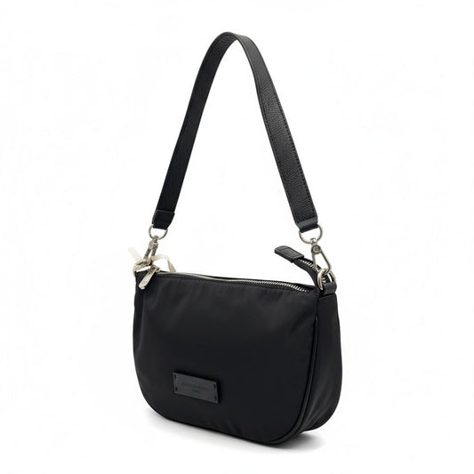 Borsa a Tracolla Piccola 'Vela' in Nylon Nero - Pelletteria Veneta