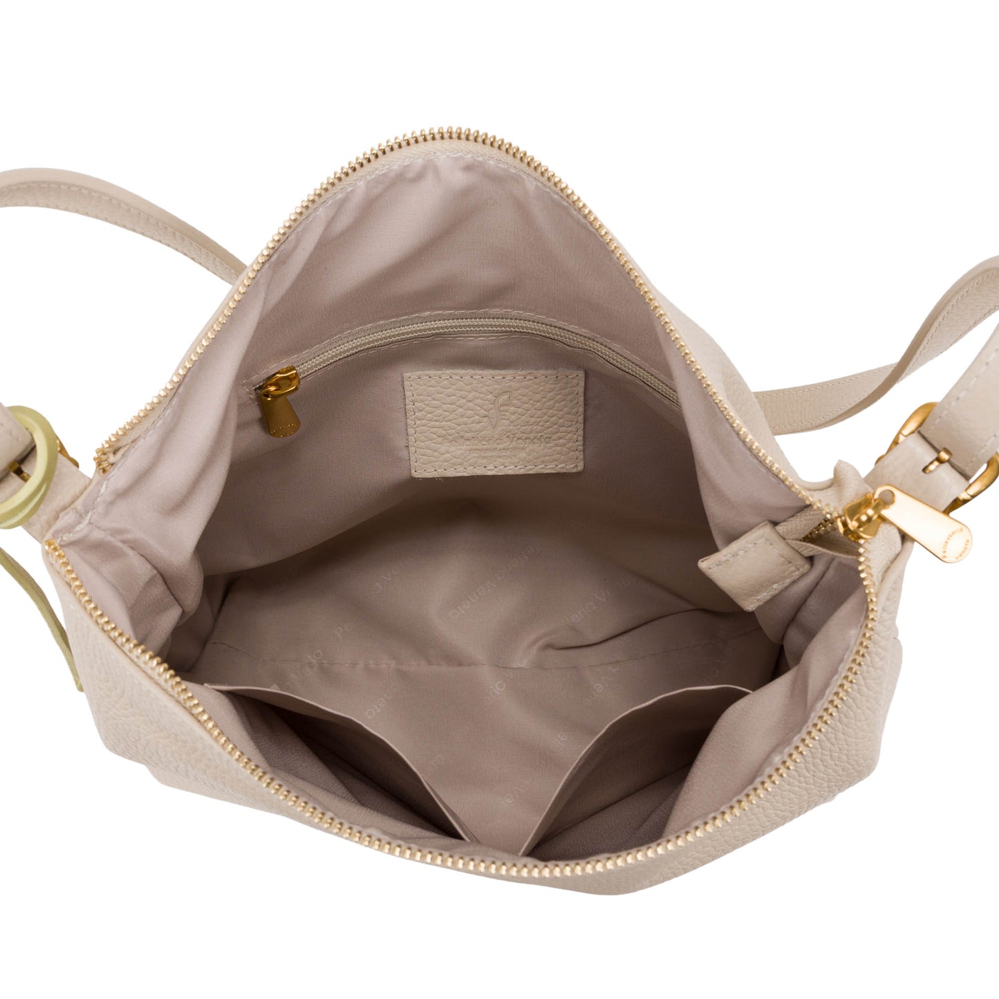 Borsa a Tracolla 'Fondamenta' in Pelle Beige - Pelletteria Veneta