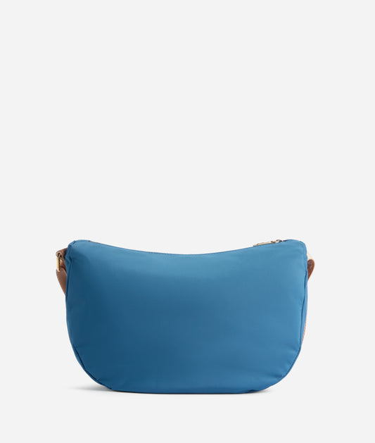 Breeze Nylon tracolla a mezzaluna grande Blu Pacifico Alviero Martini
