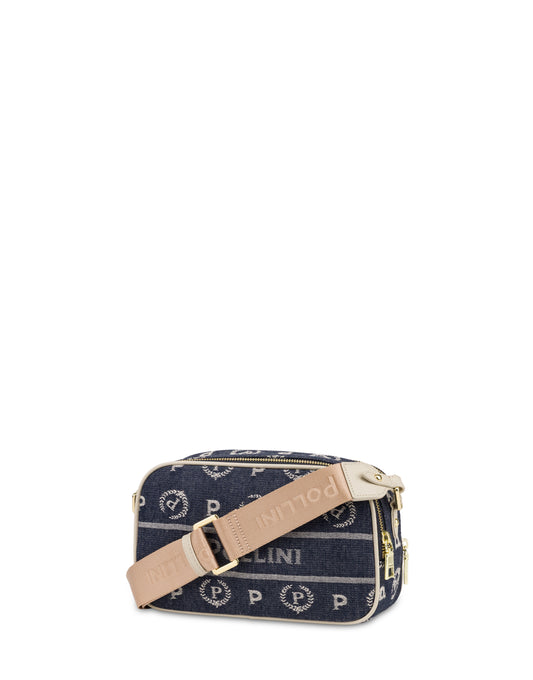Pollini Crossbody Bag Heritage Marina In Denim Blu/avorio