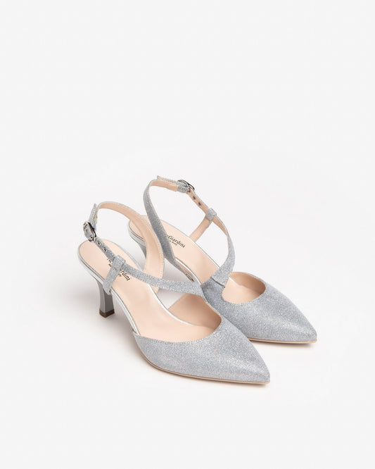 E307010DE_705 Sling-Back Donna in Materiale Tecnico NeroGiardini