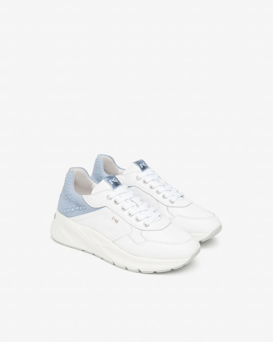 E615185D_707 Sneakers Donna in Pelle e Suede NeroGiardini
