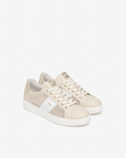 E615250D_710 Sneakers Donna in Pelle e Materiale Tecnico NeroGiardini