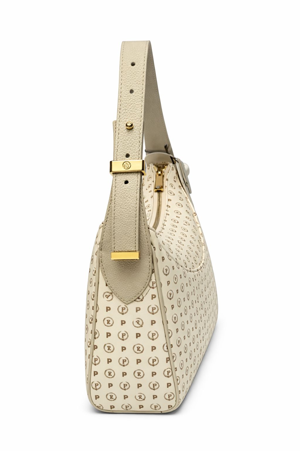 Pollini Linea Heritage Hobo Bag Heritage In Soft Relief Avorio/Avorio