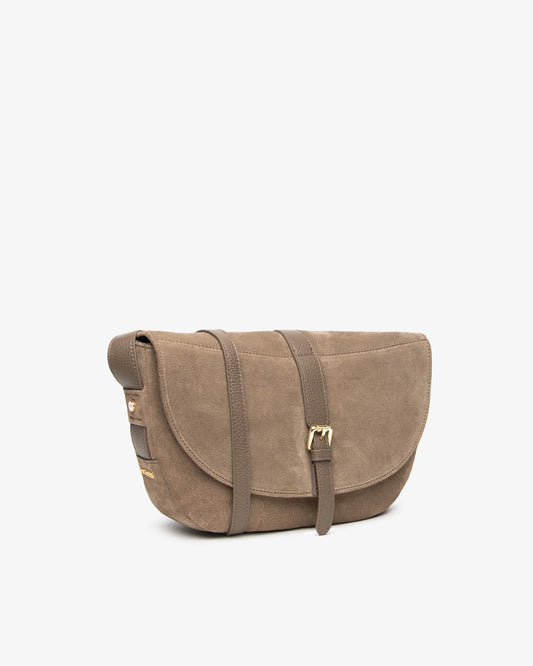 NeroGiardini Borsa a tracolla da donna in pelle Fango