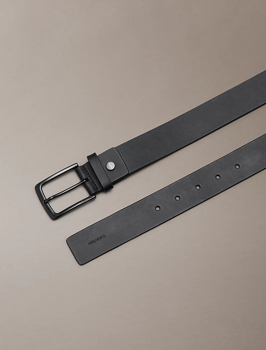 Cintura in pelle pieno fiore Calvin Klein Black