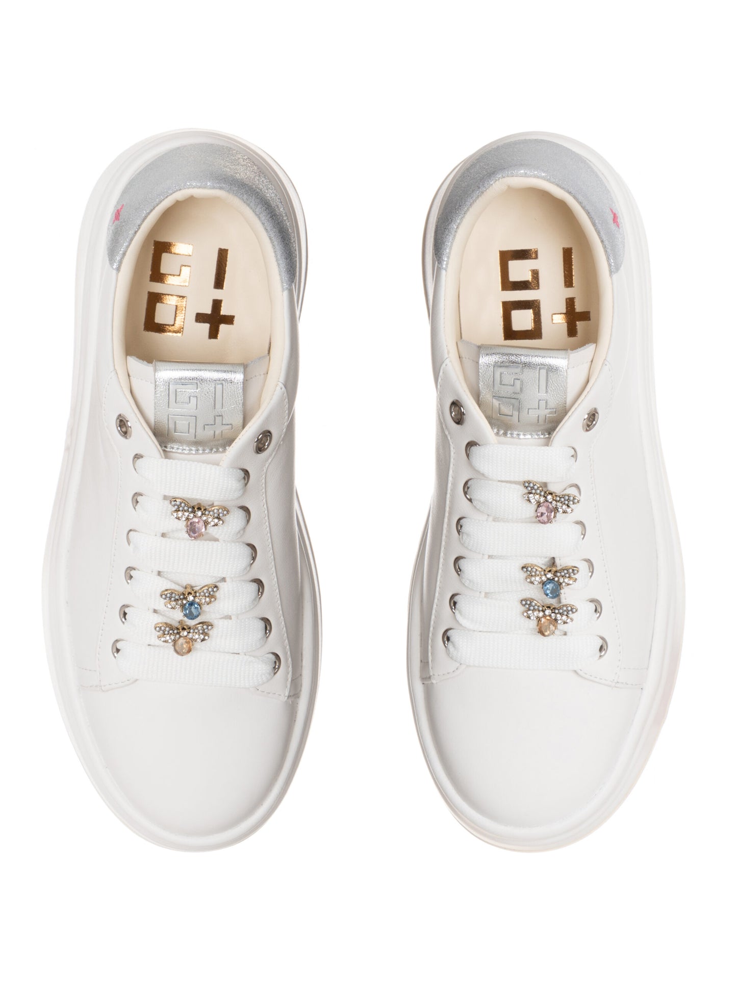 Sneakers GIO+ modello Oliva Combi White/silver