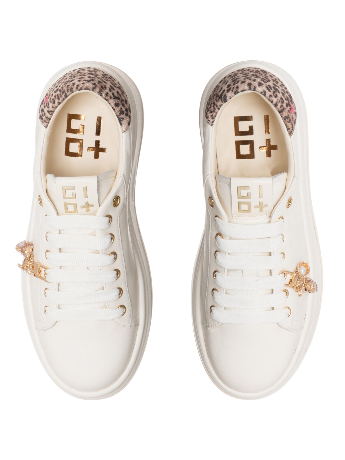Sneakers GIO+ modello Oliva Combi Latte/Leopard