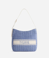 Carica l'immagine nel visualizzatore di Gallery, Rafia Coast borsa sottospalla Blu Pacifico Alviero Martini