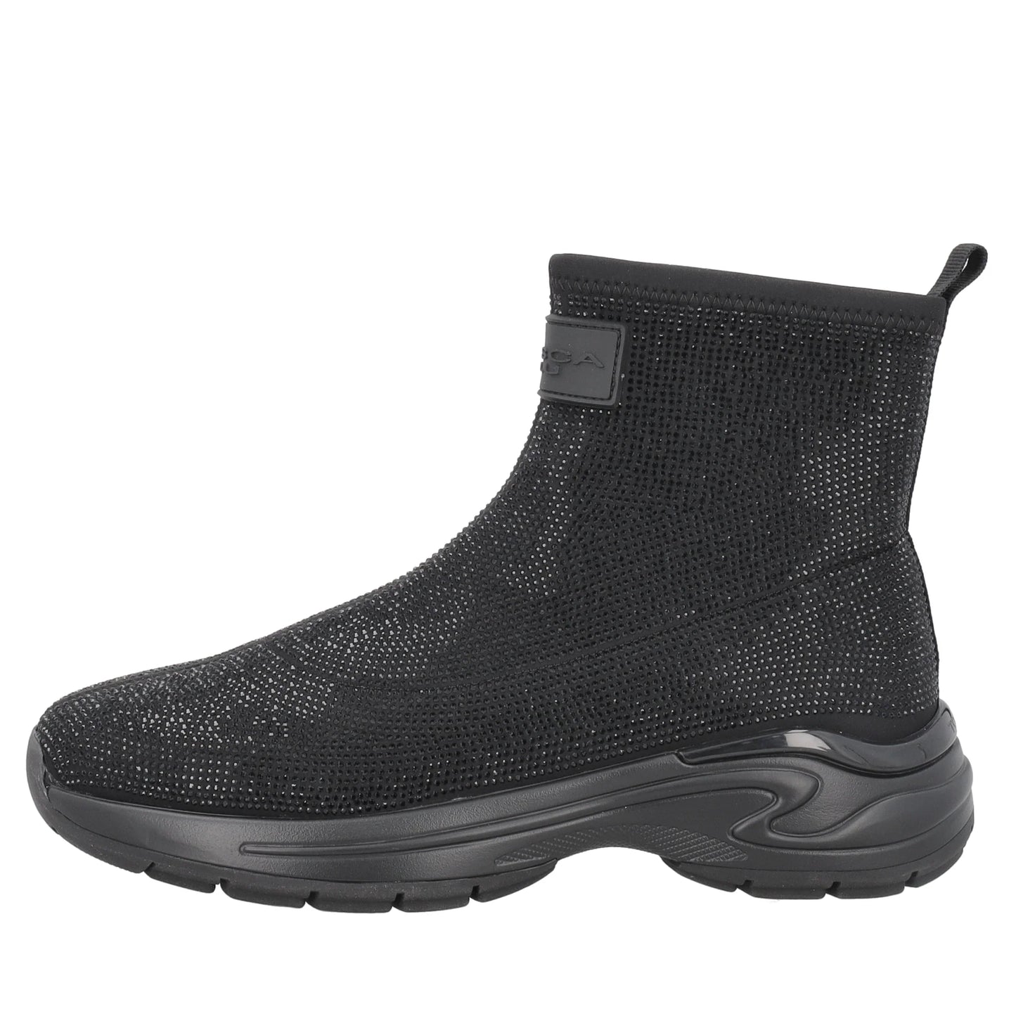 ToscaBlu Sneaker Wave Runner in lycra con microstrass colore nero