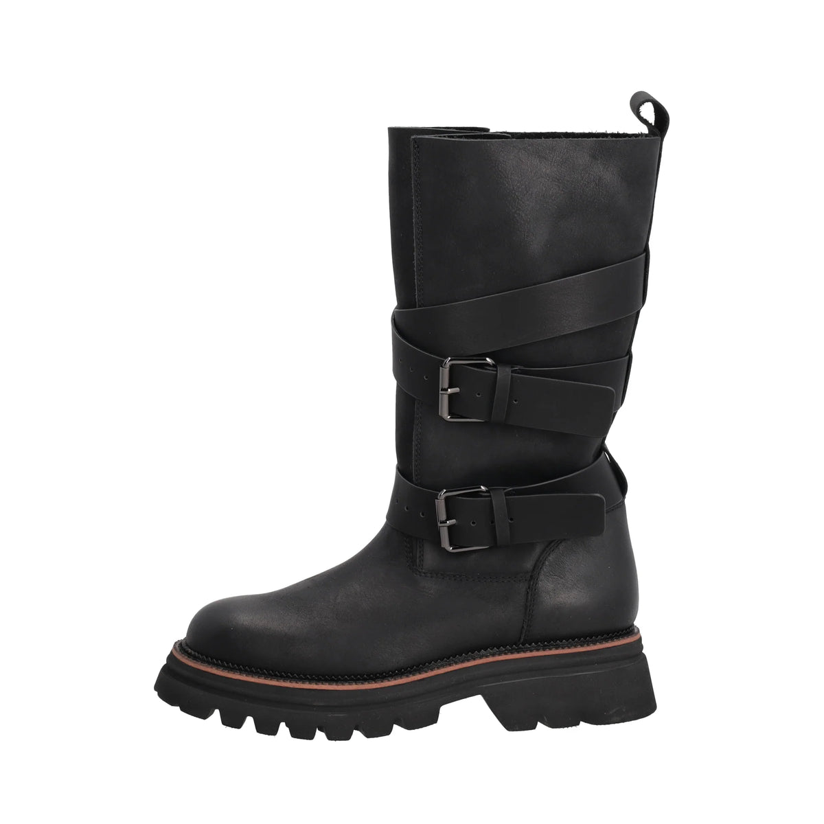 ToscaBlu Stivale Mary in pelle con cinturini colore nero