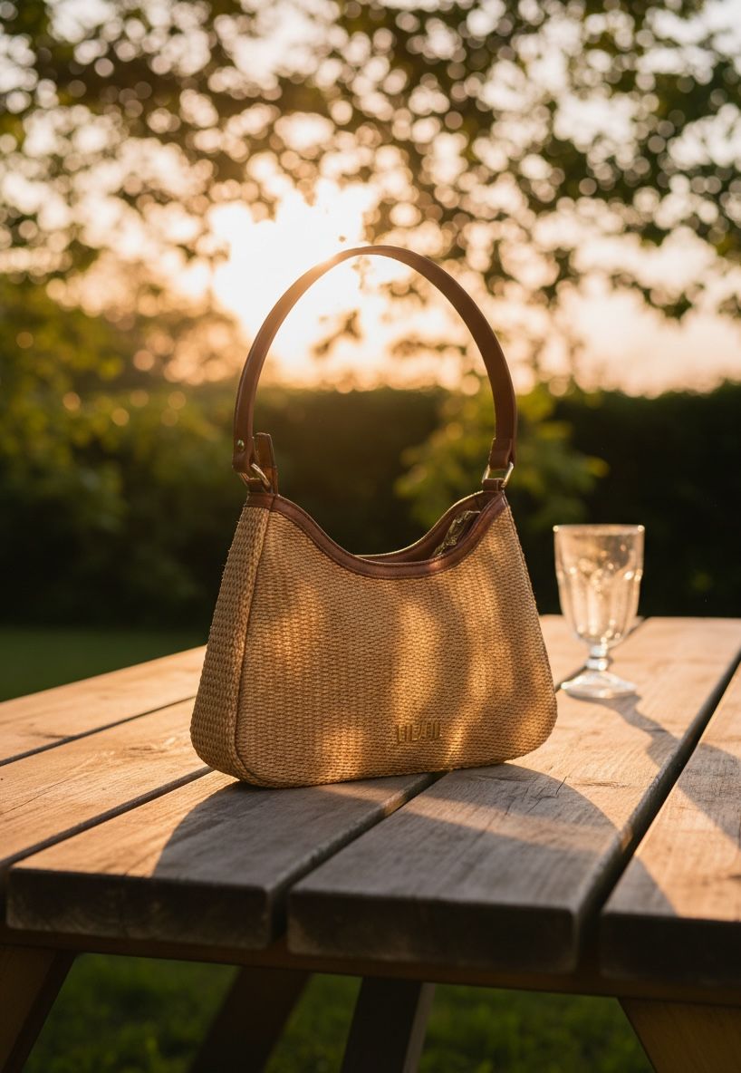 Sunny Rafia borsa sottospalla Naturale Alviero Martini