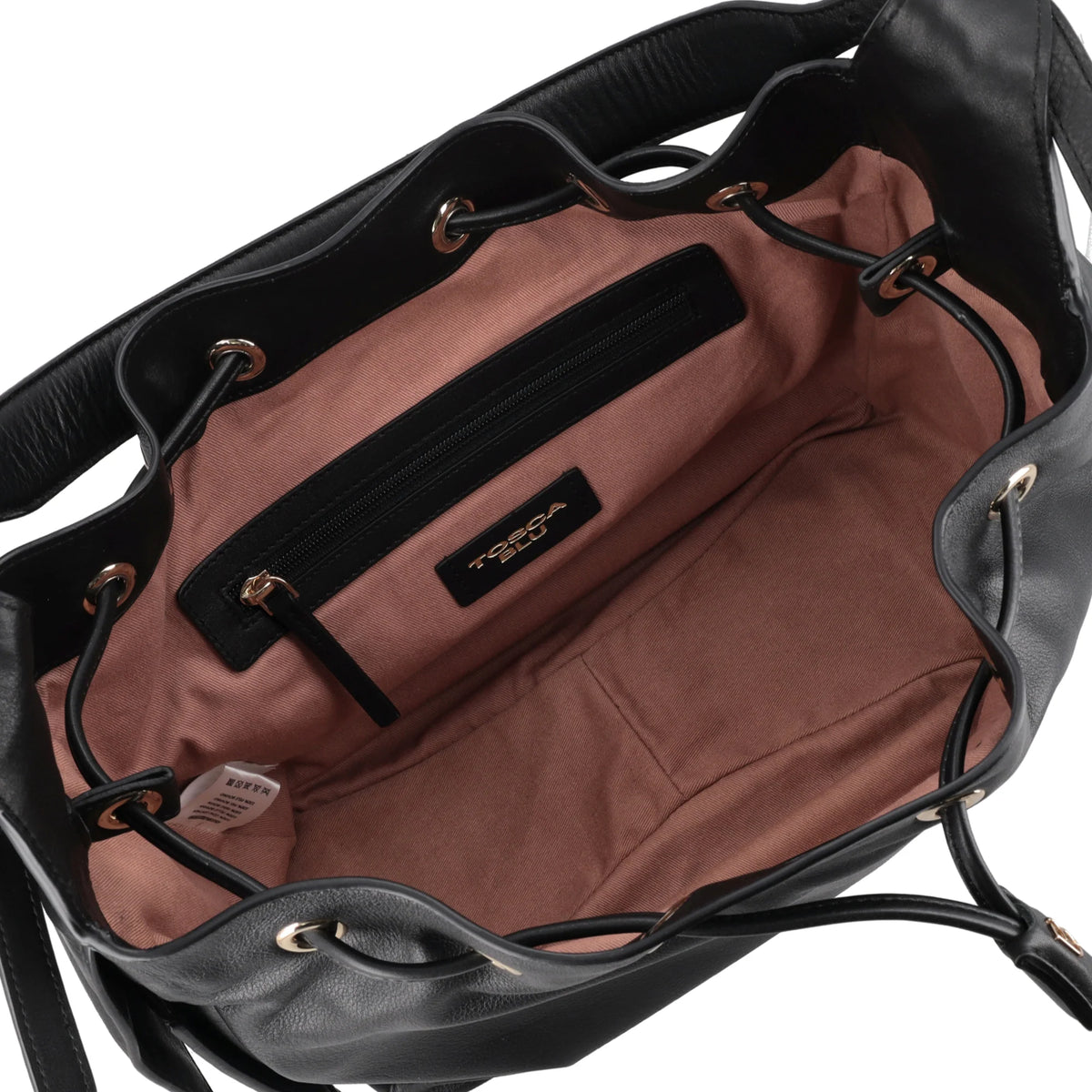 ToscaBlu Secchiello Anna in pelle con coulisse colore nero