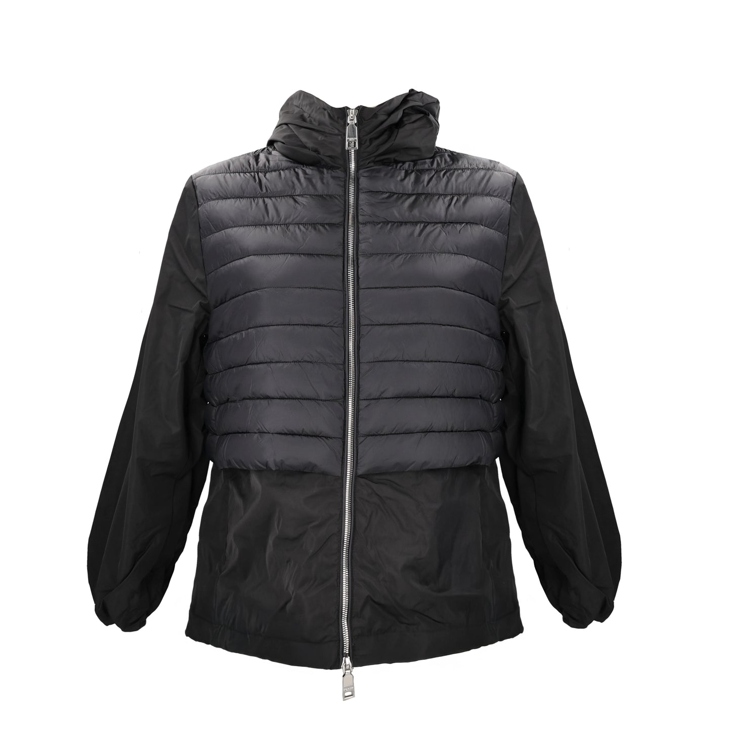 Piumino leggero bimateriale Te' Matcha colore nero Tosca Blu
