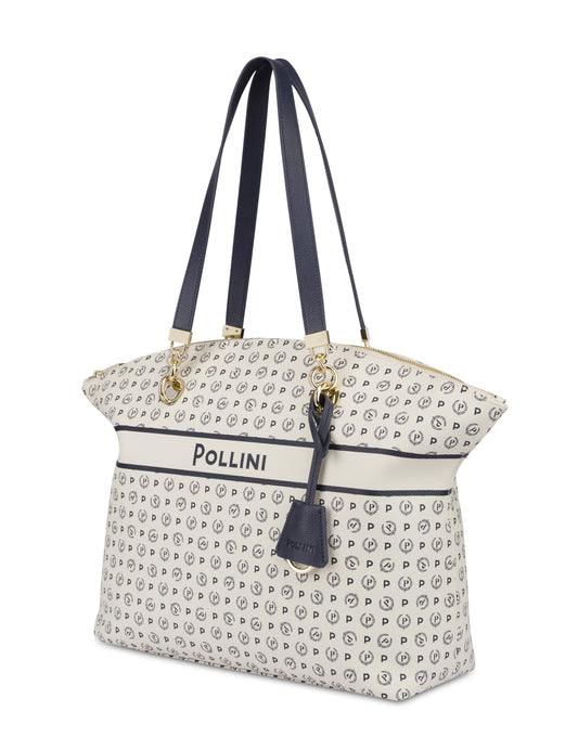 Pollini Tote Bag Heritage Marina Avorio/blu