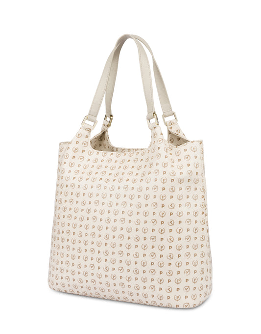 Pollini Tote Bag Heritage Soft Relief Avorio/avorio