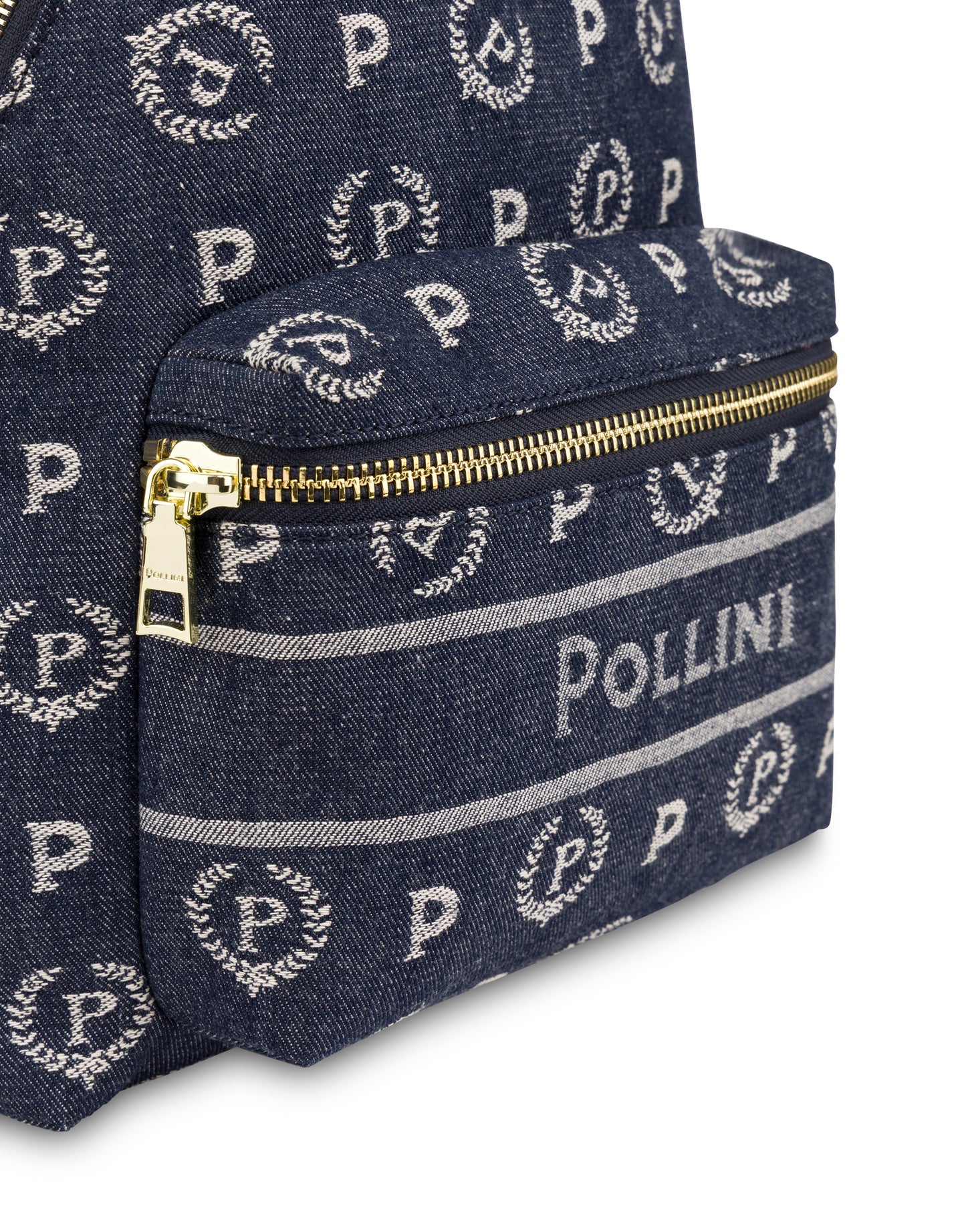Pollini Zaino Heritage Marina In Denim Blu/avorio