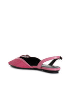 Carica l'immagine nel visualizzatore di Gallery, slingback in paglia intrecciata fuxia