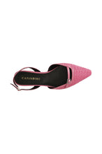 Carica l'immagine nel visualizzatore di Gallery, slingback in paglia intrecciata fuxia