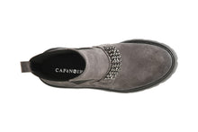 Carica l'immagine nel visualizzatore di Gallery, tronchetto da donna con elastico in pelle scamosciata con accessorio asfalto