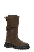 Carica l'immagine nel visualizzatore di Gallery, tronchetti a tubo in nabuk con pieghe t.moro