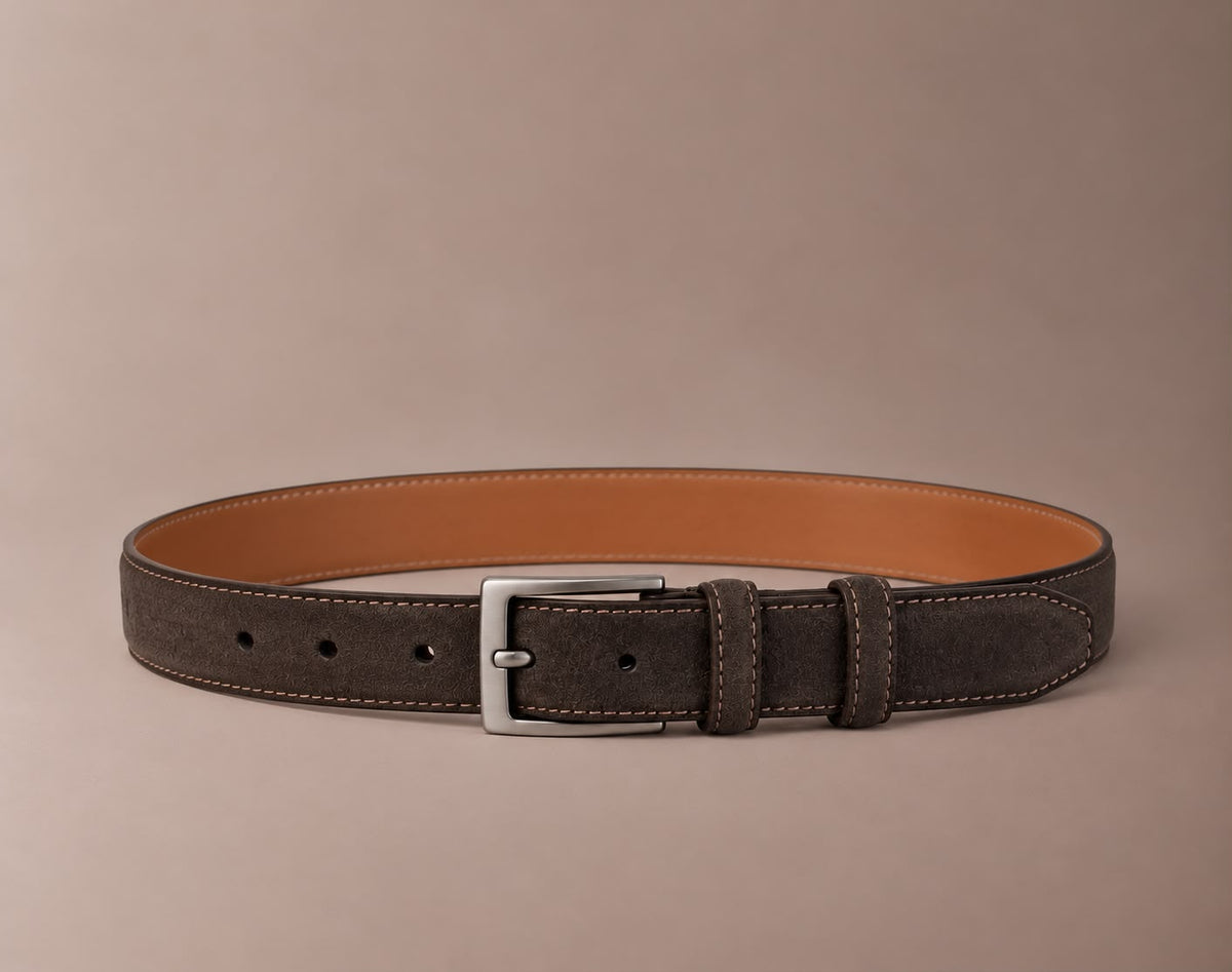 Cintura Uomo in Vera Pelle 100% Made in Italy – Il Kuoio 2650T.Moro