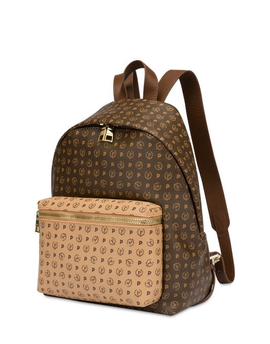Pollini Linea Heritage Zaino Bicolor Heritage Marrone/crema/marrone