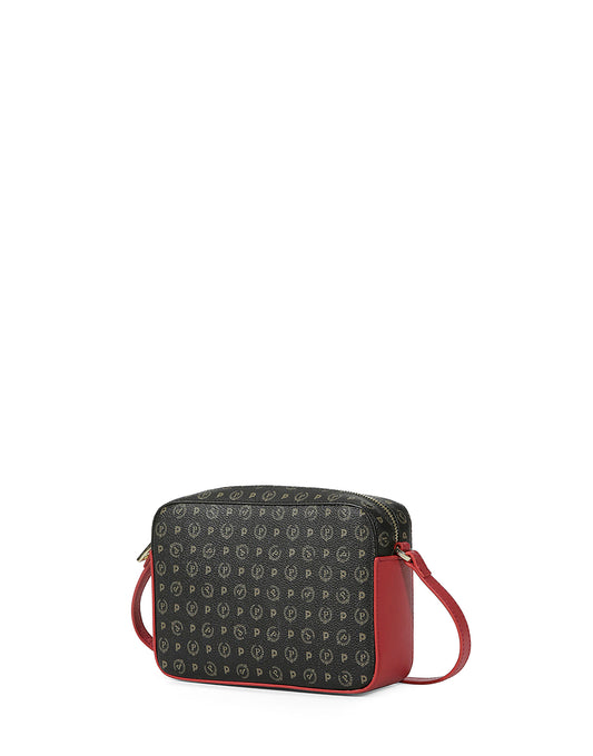 Pollini Linea Heritage Borsa A Tracolla Heritage Logo Classic Nero/lacca