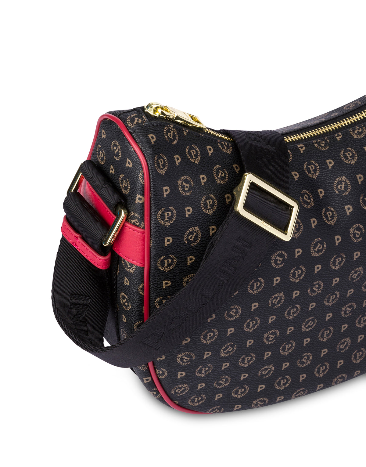 Pollini Linea Heritage Hobo Bag Heritage Pvc Nero/lacca