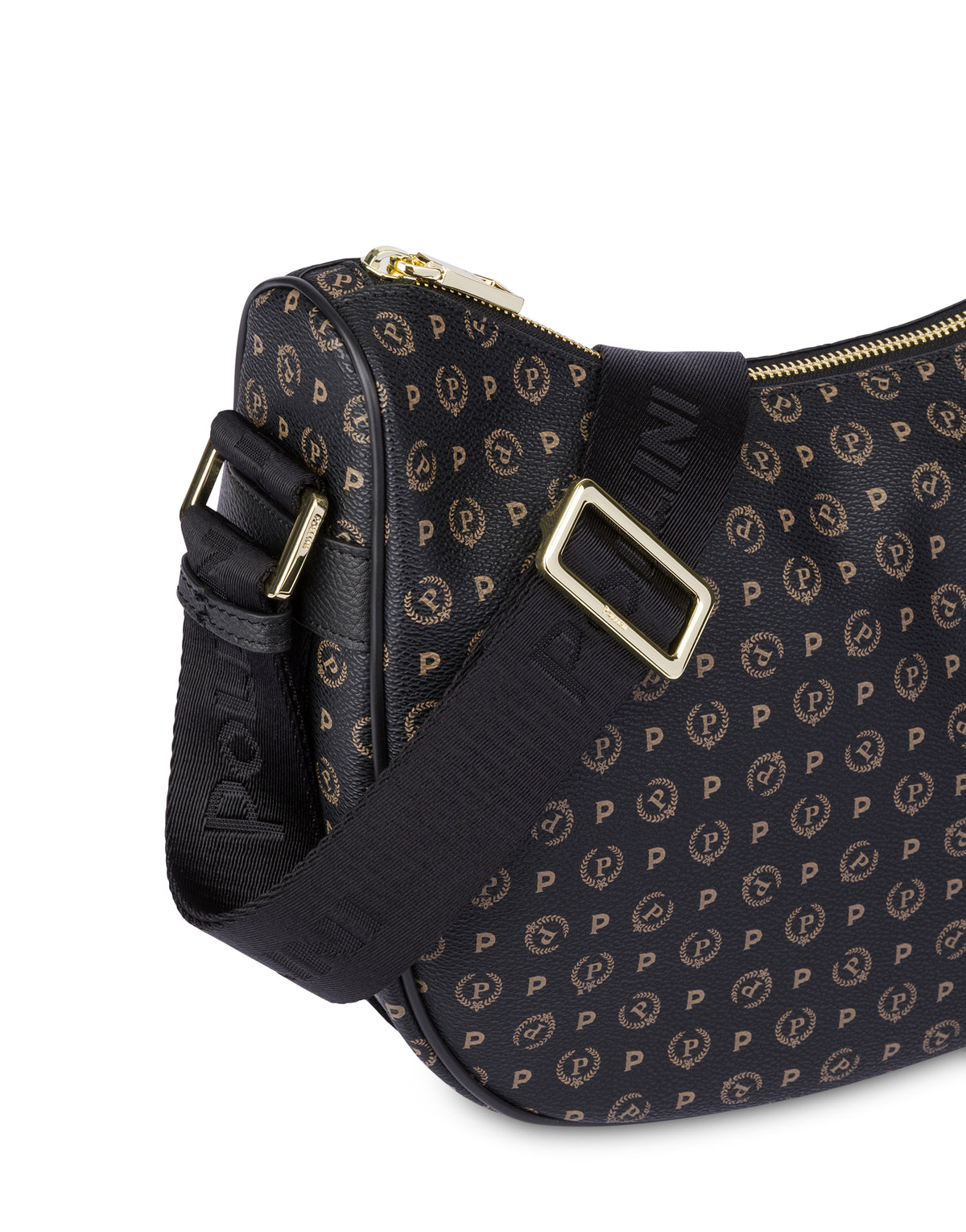 Pollini Linea Heritage Hobo Bag Heritage Pvc Nero/nero