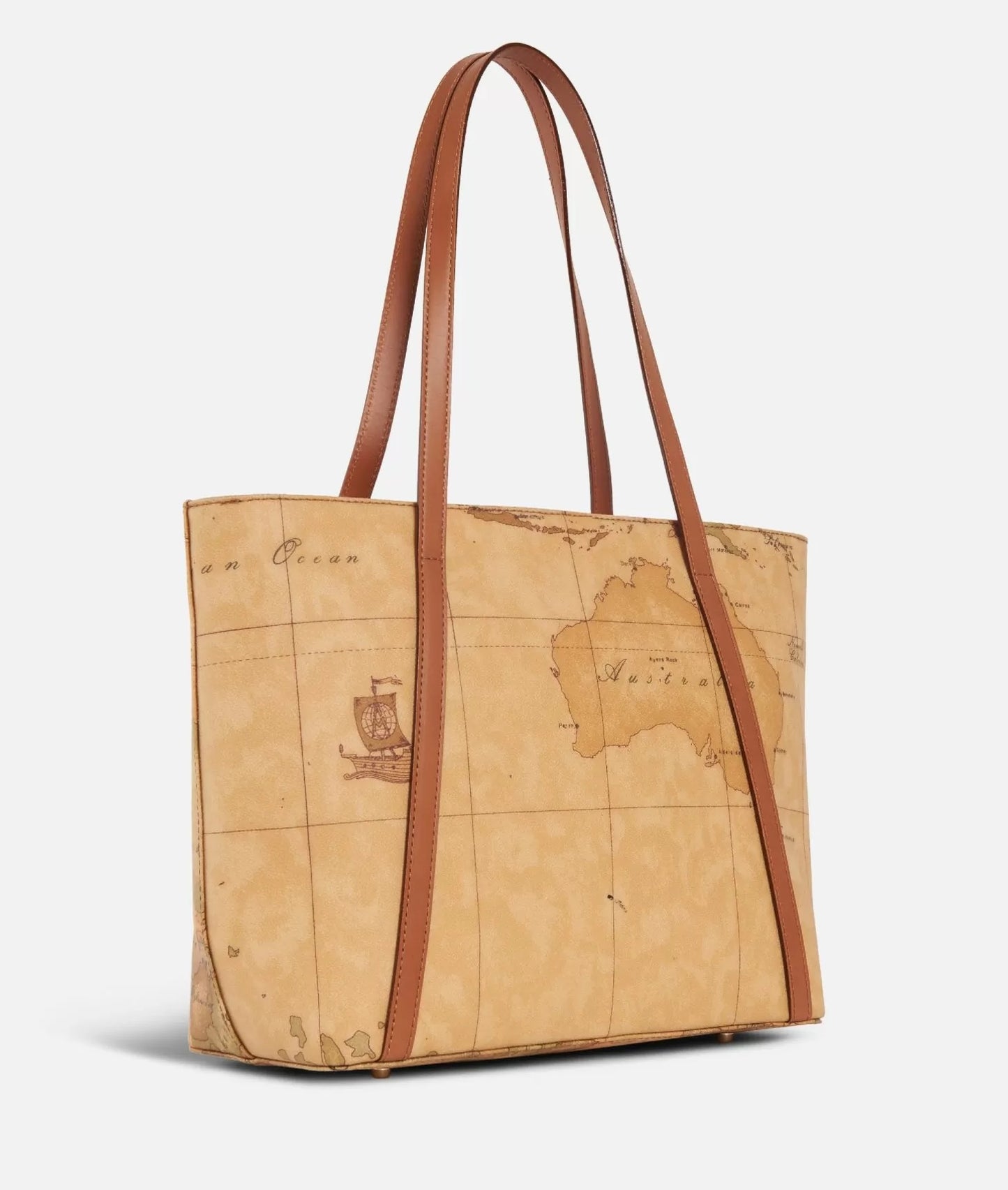 Art.C E010 6000 Geo Classic Shopping bag con borchiette media