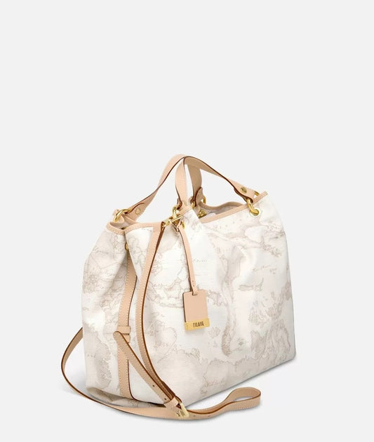 Art.C N147 6188 Geo White Borsa grande a mano