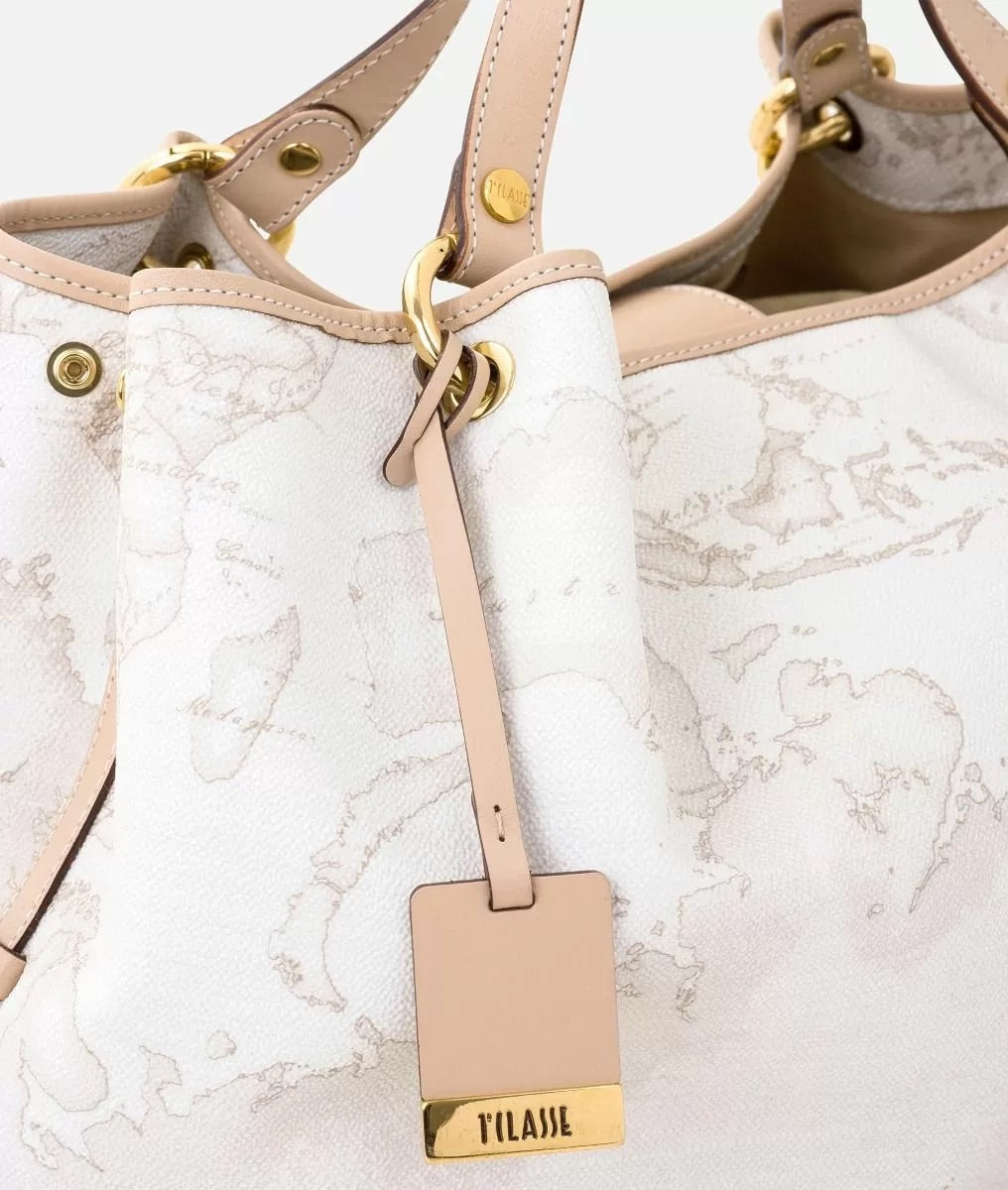 Art.C N147 6188 Geo White Borsa grande a mano