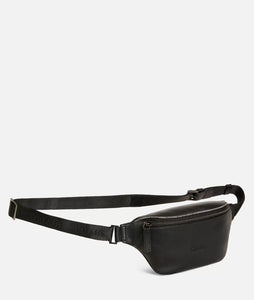 Belt bag in pelle nera