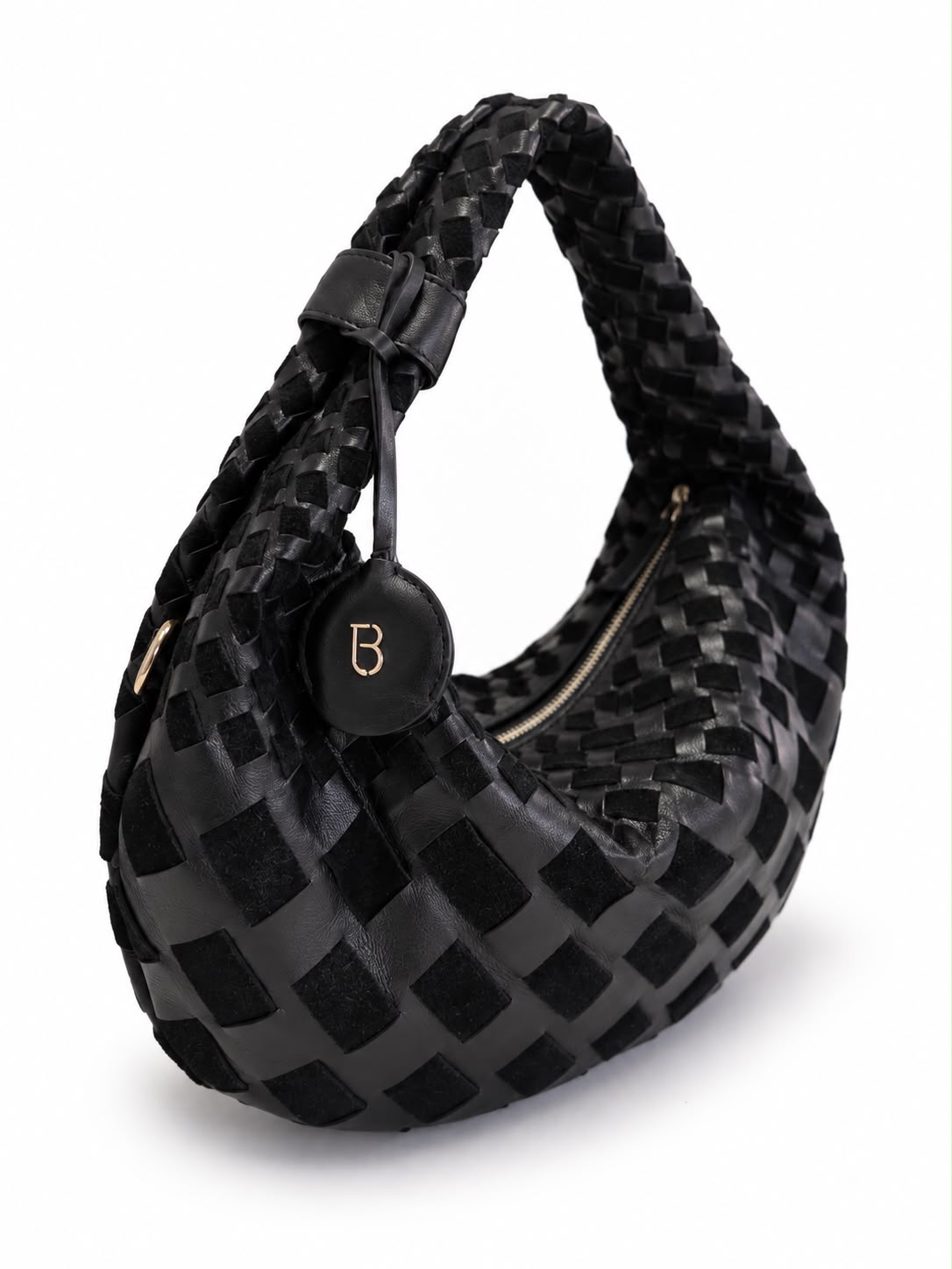 ToscaBlu  Borsa a mano Milano con intrecci colore nero