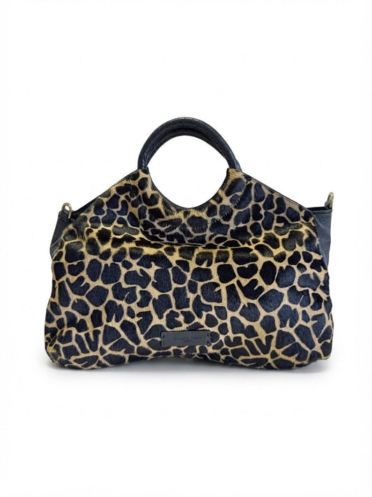 Borsa media a mano in pelle con inserti in cavallino CAV26501 Pelletteria Veneta