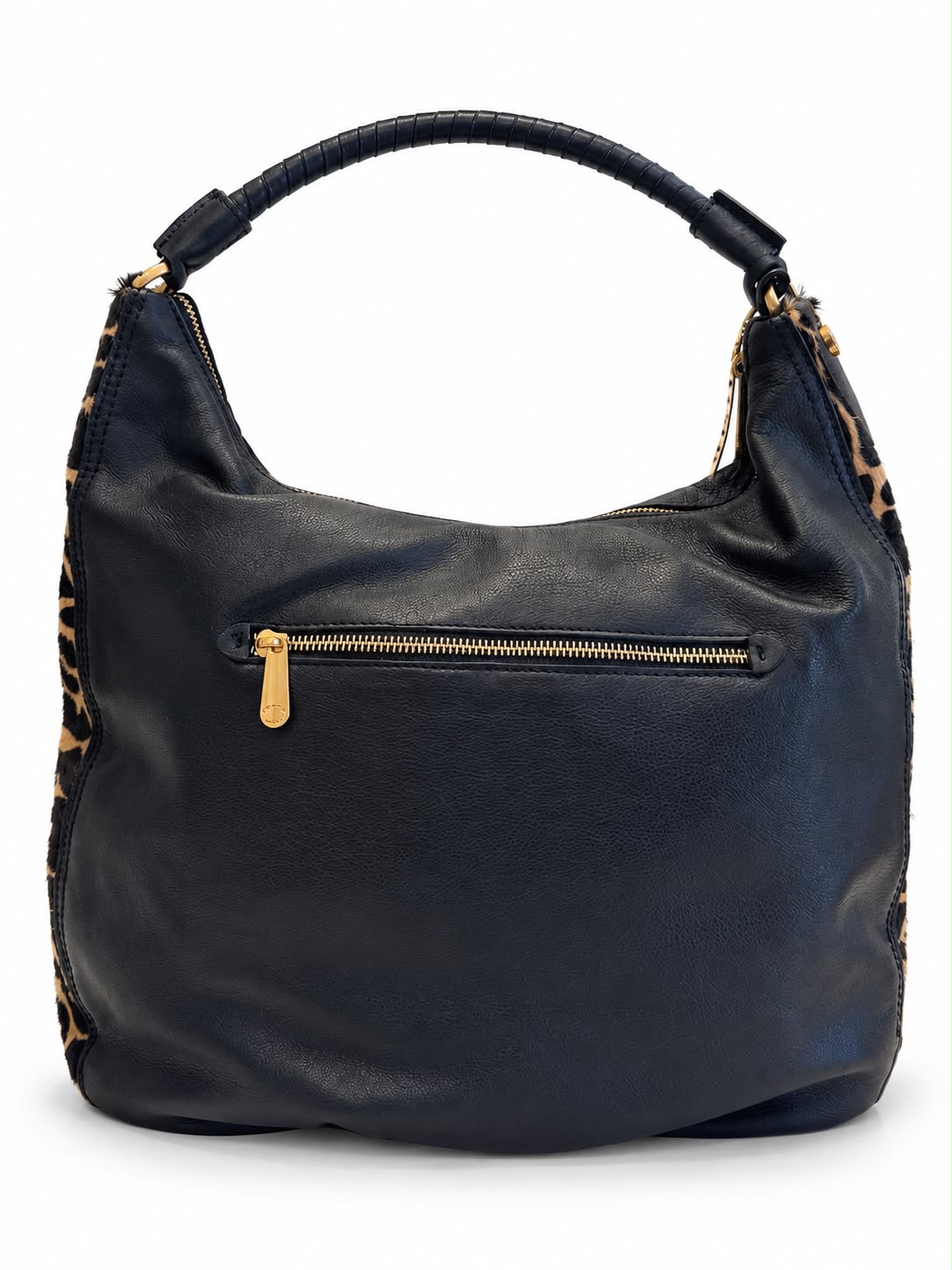 Hobo in pelle liscia con inserti in cavallino CAV26502 Pelletteria Veneta