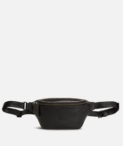 Belt bag in pelle nera