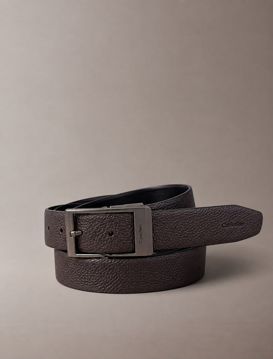 Cintura in pelle double-face Calvin Klein Nero-Moro