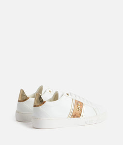 Sneakers in eco nappa con banda Geo Classic Bianche