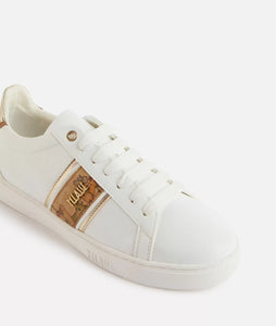 Sneakers in eco nappa con banda Geo Classic Bianche