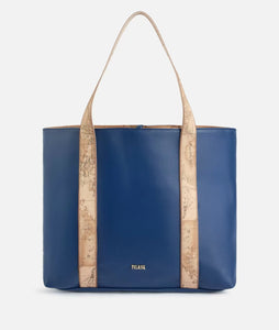 Reverse Soft borsa shopping reversibile Blu Astrale