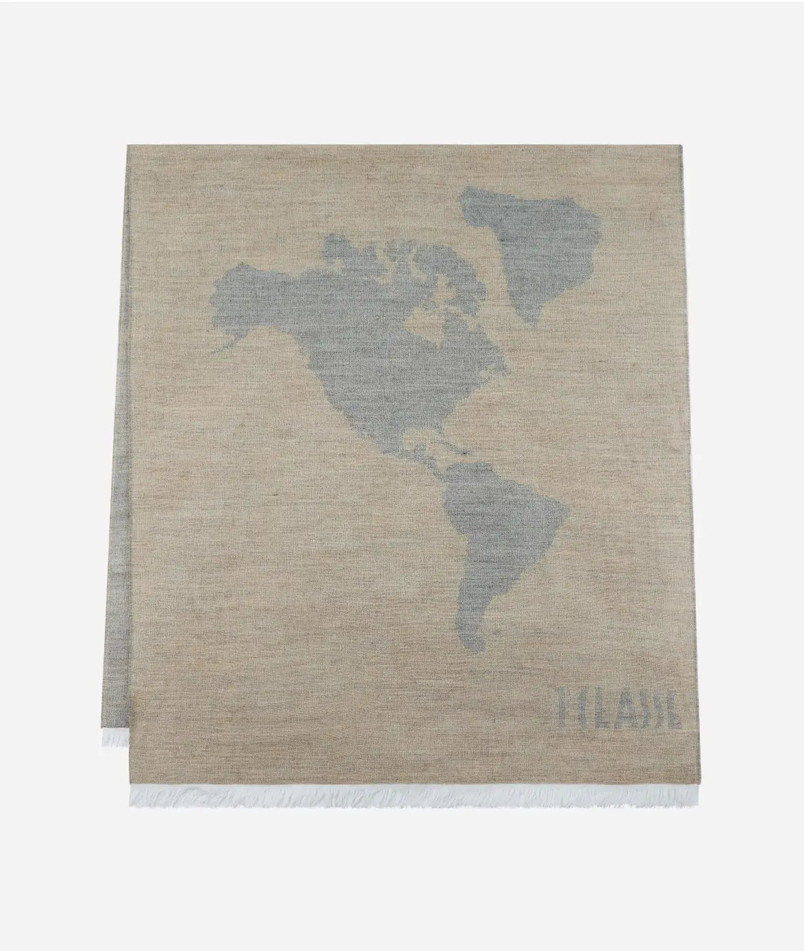 Stola Geo Pieno in misto modal e lana 80x180 Greige Alviero Martini