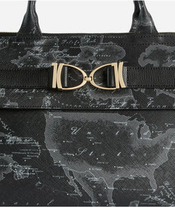 Folk Geo Night borsa a mano Nera